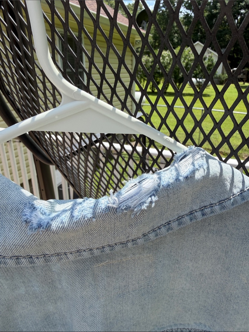 STYLUS Distressed Light Blue Denim Trucker Jacket - Picture 8 of 8
